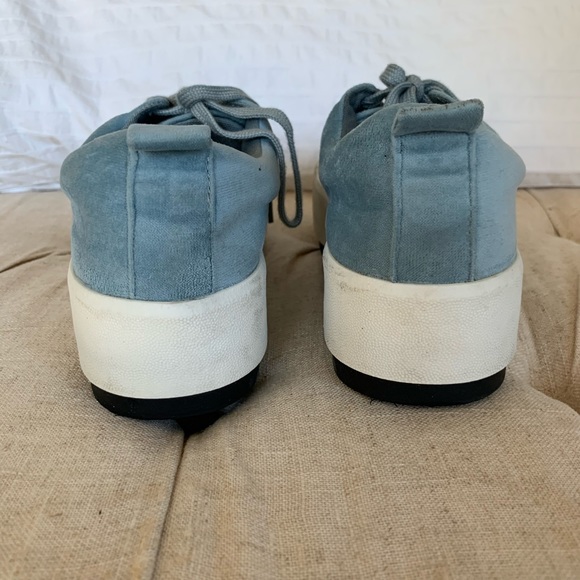 Zara Trafaluc Platforms | Blue Vegan Suede US size 7 - Picture 4 of 9